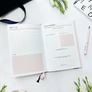 Náplň do koženého (vegan) organizéru – plánovač produktivity (růžová)4