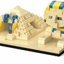 Stavebnice mini KOCO Pyramida a sfinga plast 410 ks v krabičce 13x16,5x7cm 2