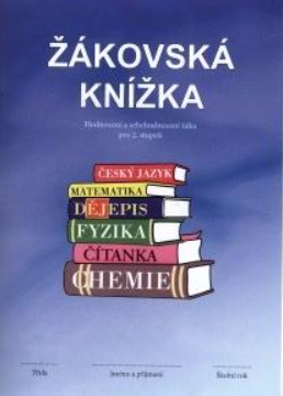 Žákovská knížka MODRÁ /hodnocení a sebehododnocení s vyznač.předměty 2.stupeň - neuveden