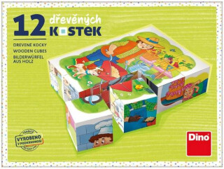 Dřevěné kostky Povolání – 12 kostek - 