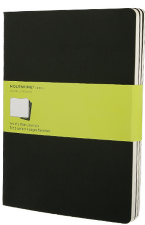 Sešity MOLESKINE 3 ks čisté černé XL - neuveden
