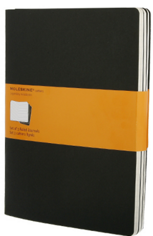 Sešity MOLESKINE 3 ks linkované černé XL - neuveden