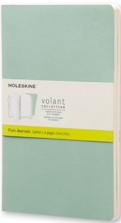 Moleskine - zápisníky Volant 2 ks - čisté, zelené L - neuveden