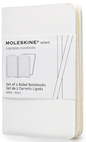 Moleskine: Volant zápisníky linkované bílé XS - neuveden