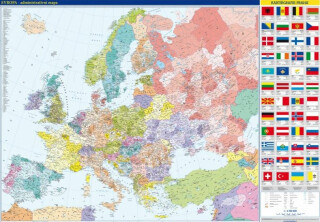 Evropa - administrativní mapa nástěnná - neuveden