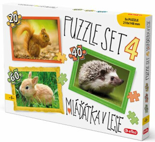 Puzzle SET 4 - Mláďátka v lese - neuveden