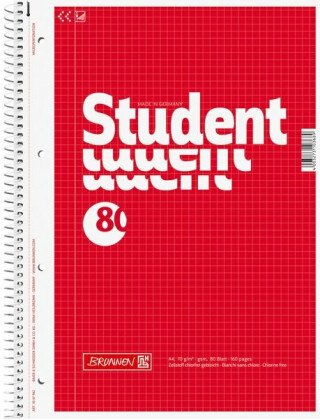 Student blok A4/80 čtv, spirála - 