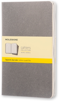 Moleskine: Sešity 3 ks čtverečkované světle šedé L - neuveden