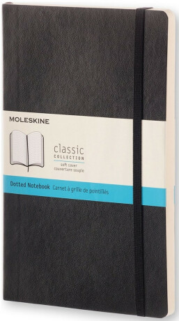 Zápisník Moleskine - měkké desky, L, tečkovaný - černý - 