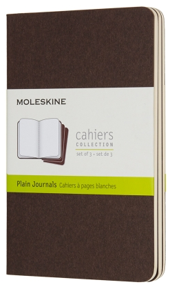 Moleskine - sešity 3 ks čisté, hnědé S - neuveden