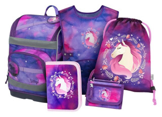 5 SET Zippy Plus Kůň: aktovka, penál, sáček, zástěra, peněženka - -