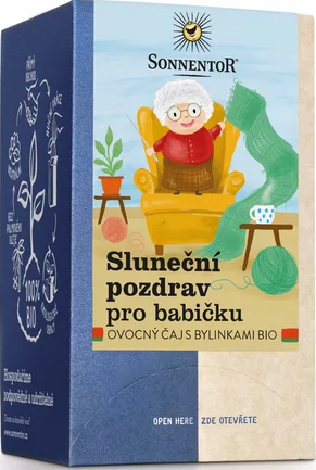 Sluneční pozdrav pro babičku (čaj bio, ovocná směs s bylinkami, porcovaný, 45 g) - 
