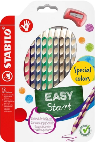 Sada pastelek Stabilo EASYcolors R 12ks s ořezávátkem - 