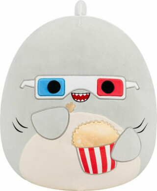 Squishmallows Šedý žralok s popcornem - Gordon, 35 cm - 