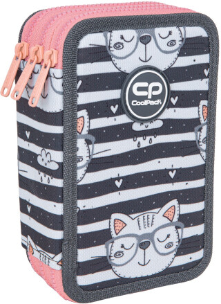 Penál 3-komorový s vybavením Coolpack Jumper 3 catnip - 