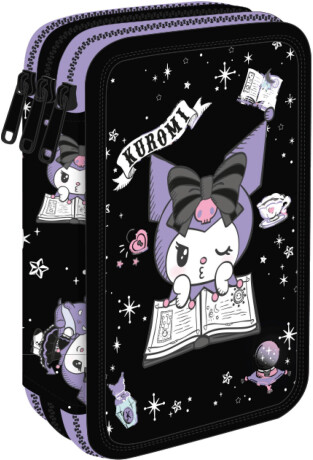 Tříkomorový vybavený penál Kuromi Jumper 3 - 