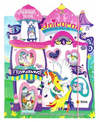 Unicorns - sticker book - Create your own amazing castle - 